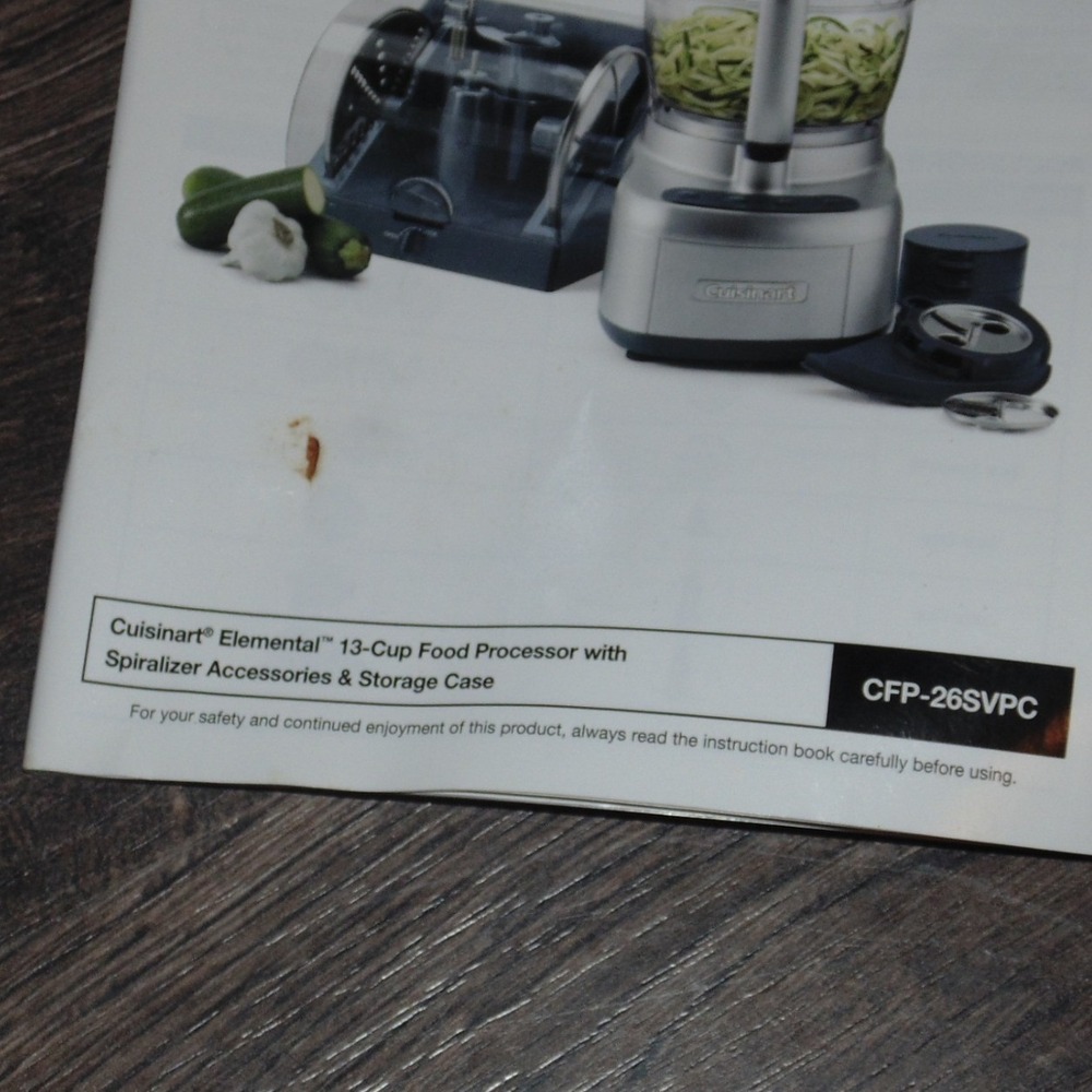 Cuisinart Food Processor 13 Cup Silver Good CFP-26SVPC Spiralizer Storage Case - Picture 5 of 9